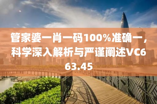 管家婆一肖一码100%准确一，科学深入解析与严谨阐述VC663.45