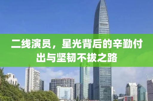 二线演员，星光背后的辛勤付出与坚韧不拔之路
