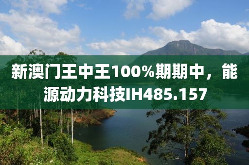 新澳门王中王100%期期中，能源动力科技IH485.157