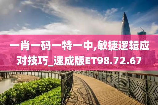 一肖一码一特一中,敏捷逻辑应对技巧_速成版ET98.72.67