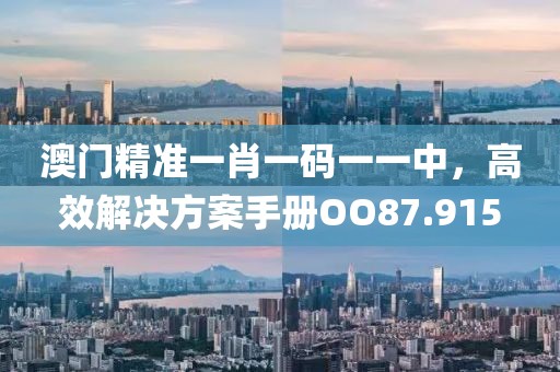 澳门精准一肖一码一一中，高效解决方案手册OO87.915