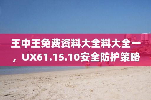 王中王免费资料大全料大全一，UX61.15.10安全防护策略