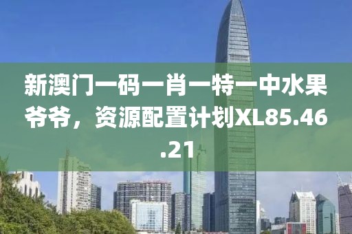 新澳门一码一肖一特一中水果爷爷，资源配置计划XL85.46.21