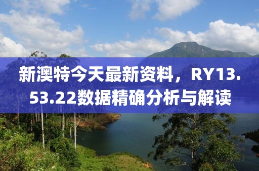 新澳特今天最新资料，RY13.53.22数据精确分析与解读