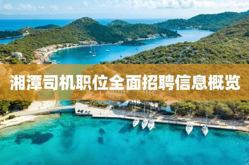 湘潭司机职位全面招聘信息概览