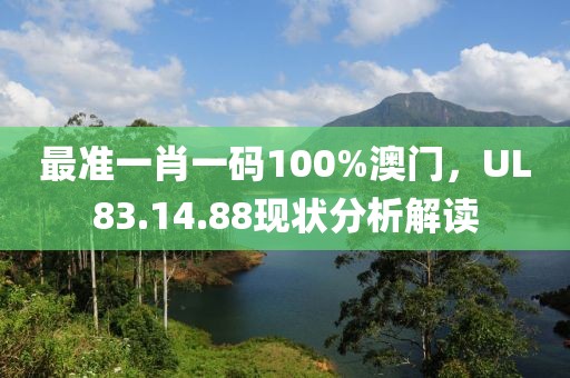 最准一肖一码100%澳门，UL83.14.88现状分析解读