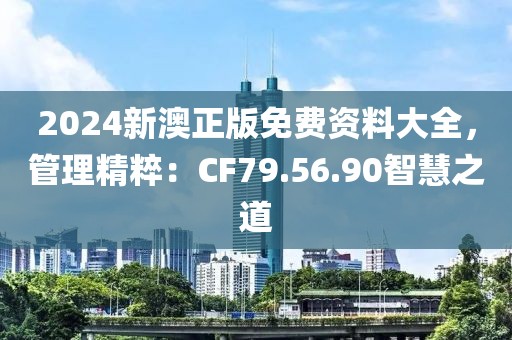 2024新澳正版免费资料大全，管理精粹：CF79.56.90智慧之道