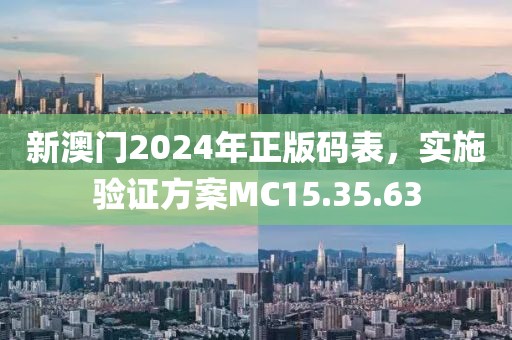 新澳门2024年正版码表，实施验证方案MC15.35.63