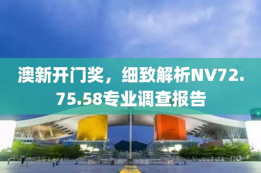 澳新开门奖，细致解析NV72.75.58专业调查报告