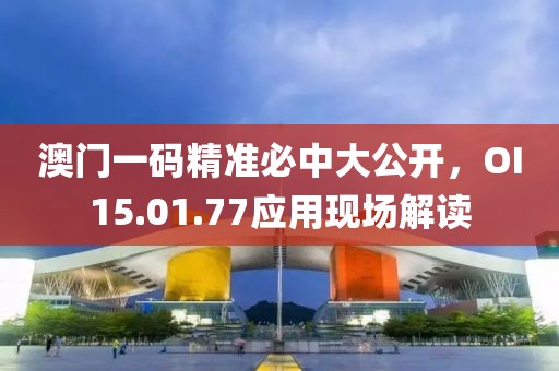 澳门一码精准必中大公开，OI15.01.77应用现场解读