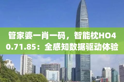 管家婆一肖一码，智能枕HO40.71.85：全感知数据驱动体验