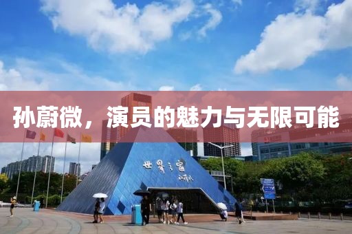 孙蔚微，演员的魅力与无限可能