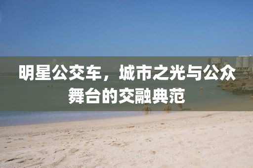 明星公交车，城市之光与公众舞台的交融典范