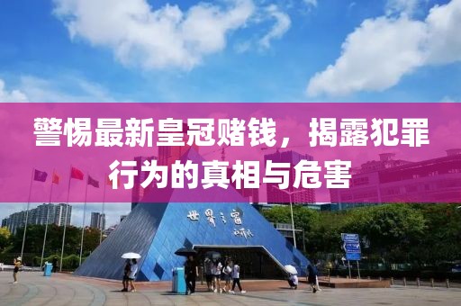 警惕最新皇冠赌钱，揭露犯罪行为的真相与危害
