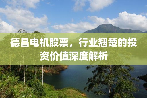 德昌电机股票，行业翘楚的投资价值深度解析