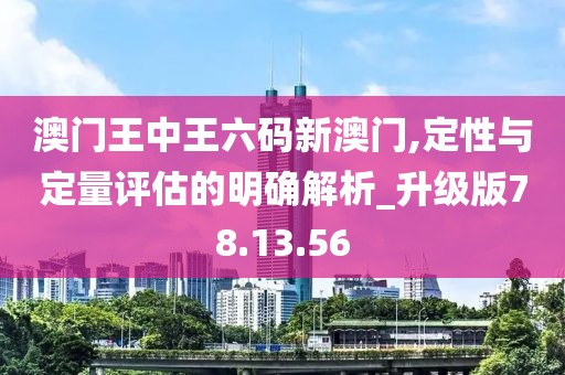 澳门王中王六码新澳门,定性与定量评估的明确解析_升级版78.13.56