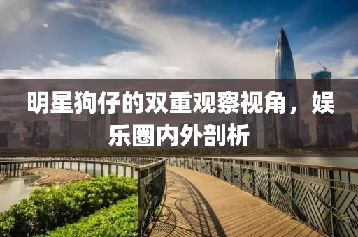 明星狗仔的双重观察视角，娱乐圈内外剖析