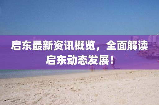 启东最新资讯概览，全面解读启东动态发展！