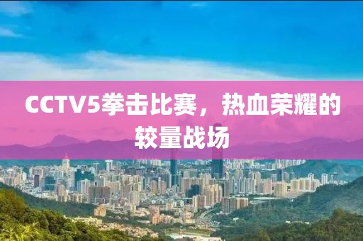 CCTV5拳击比赛，热血荣耀的较量战场