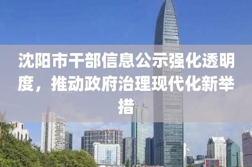 沈阳市干部信息公示强化透明度，推动政府治理现代化新举措