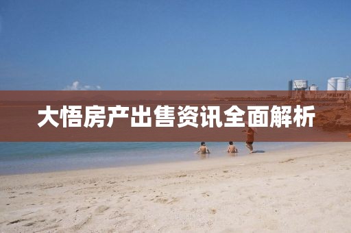 大悟房产出售资讯全面解析