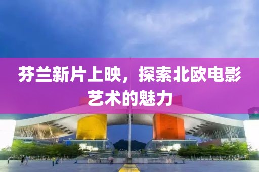 芬兰新片上映，探索北欧电影艺术的魅力