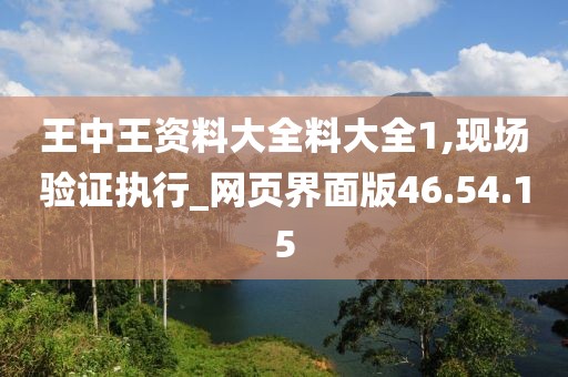 王中王资料大全料大全1,现场验证执行_网页界面版46.54.15